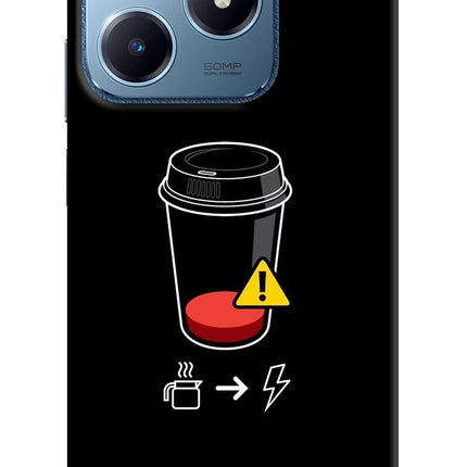 Coffee Realme C63 Hard Case Back Cover by Casekaro