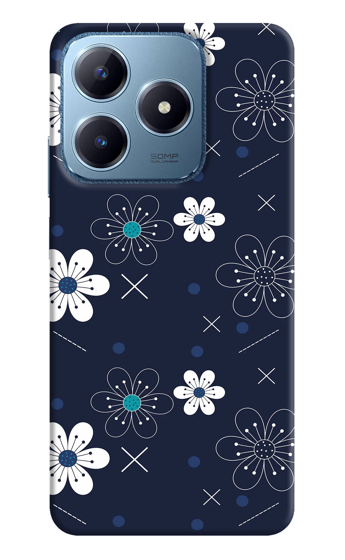 Flowers Realme C63 Hard Case Back Cover by Casekaro