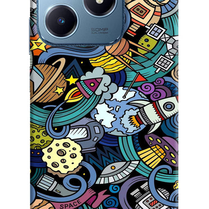 Space Abstract Realme C63 Hard Case Back Cover by Casekaro