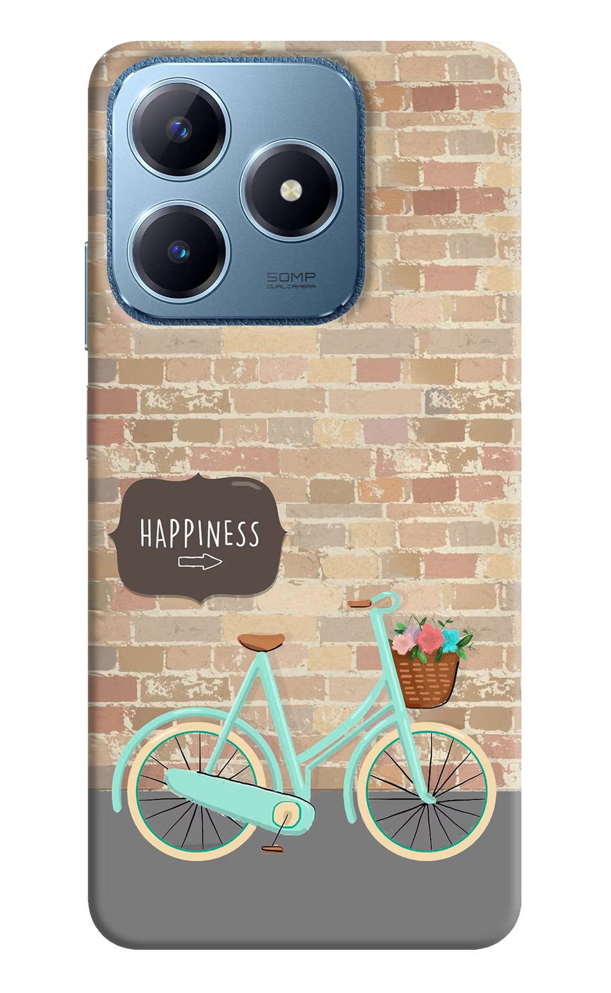 Happiness Artwork Realme C63 Hard Case Back Cover by Casekaro