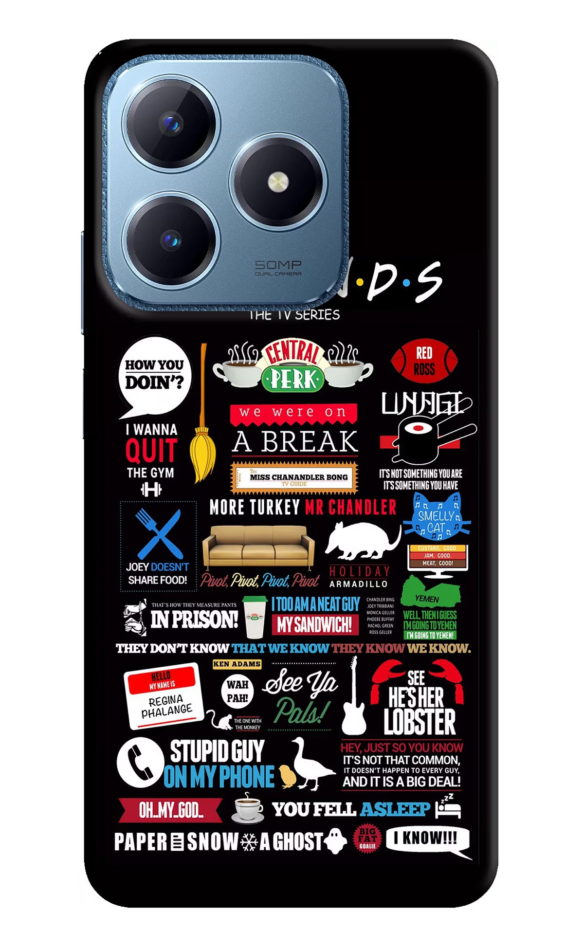 FRIENDS Realme C63 Hard Case Back Cover by Casekaro