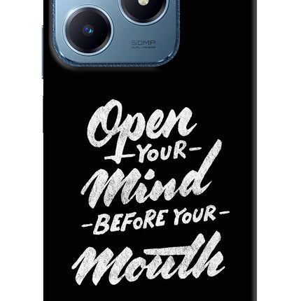 Open Your Mind Before Your Mouth Realme C63 Hard Case Back Cover by Casekaro