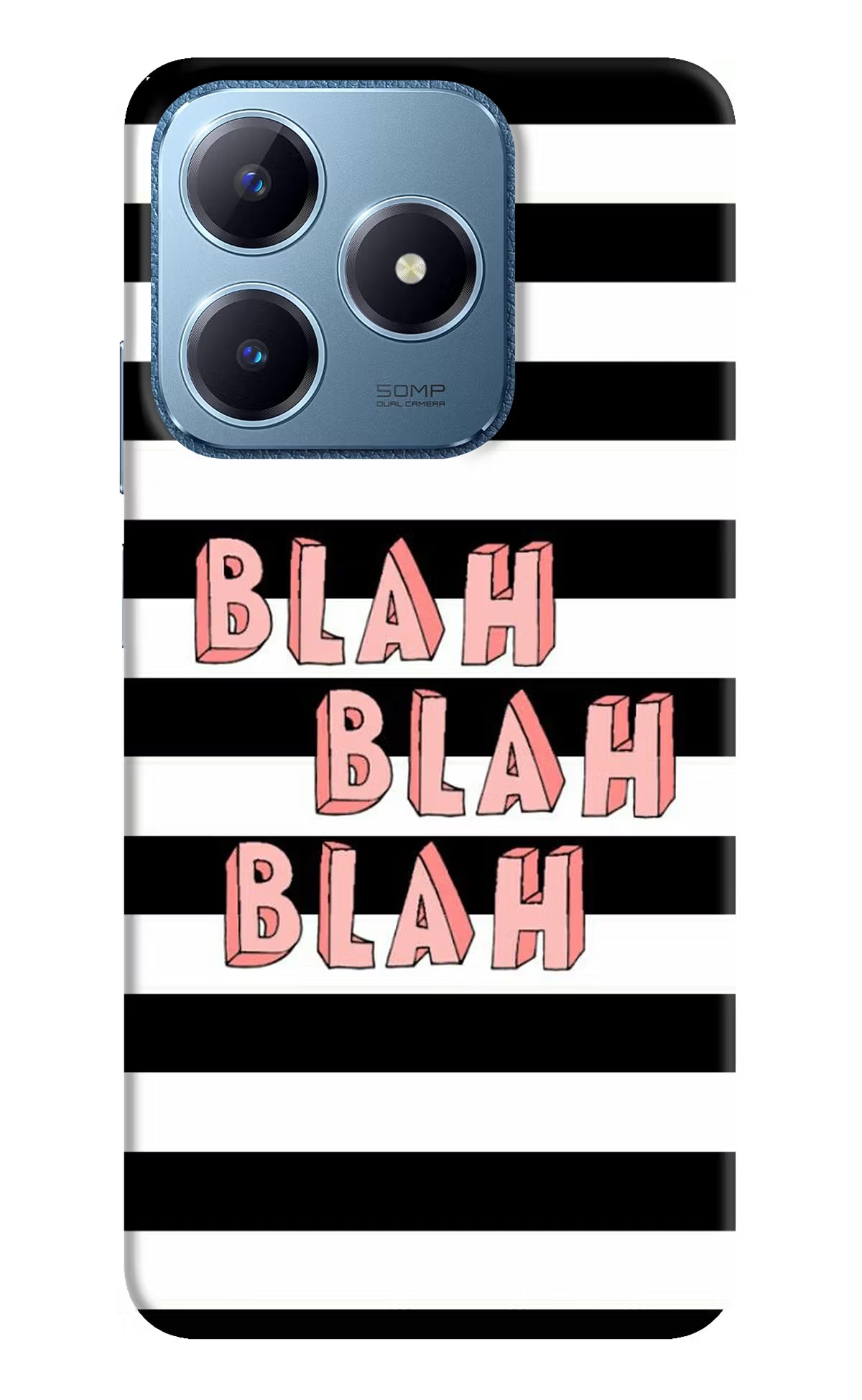 Blah Blah Blah Realme C63 Hard Case Back Cover by Casekaro