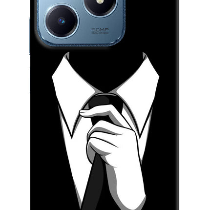 Black Tie Realme C63 Hard Case Back Cover by Casekaro