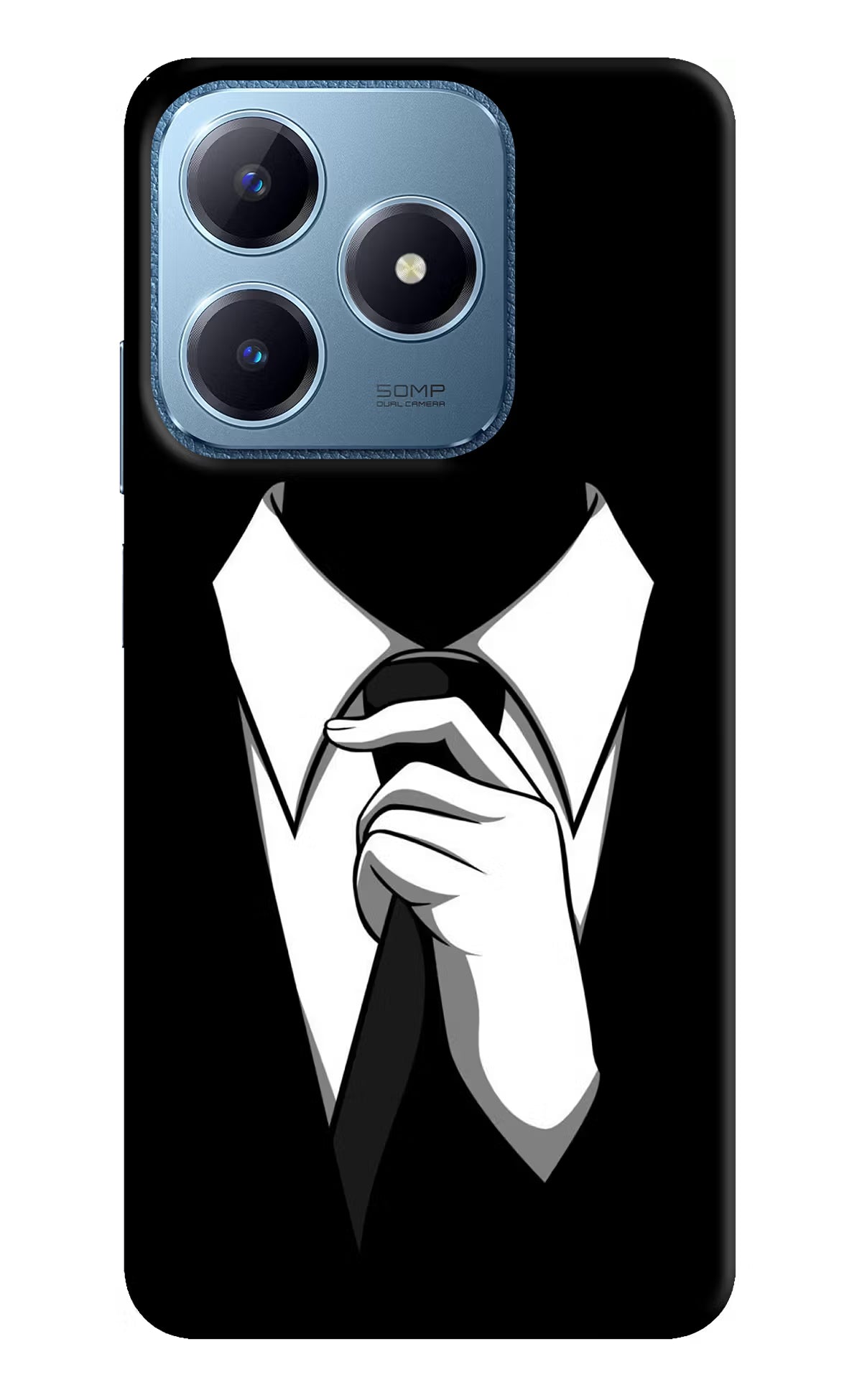 Black Tie Realme C63 Hard Case Back Cover by Casekaro