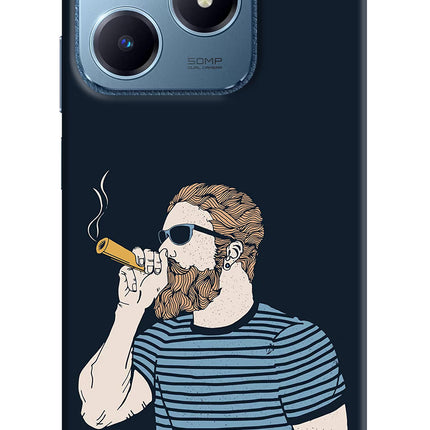Smoking Realme C63 Hard Case Back Cover by Casekaro