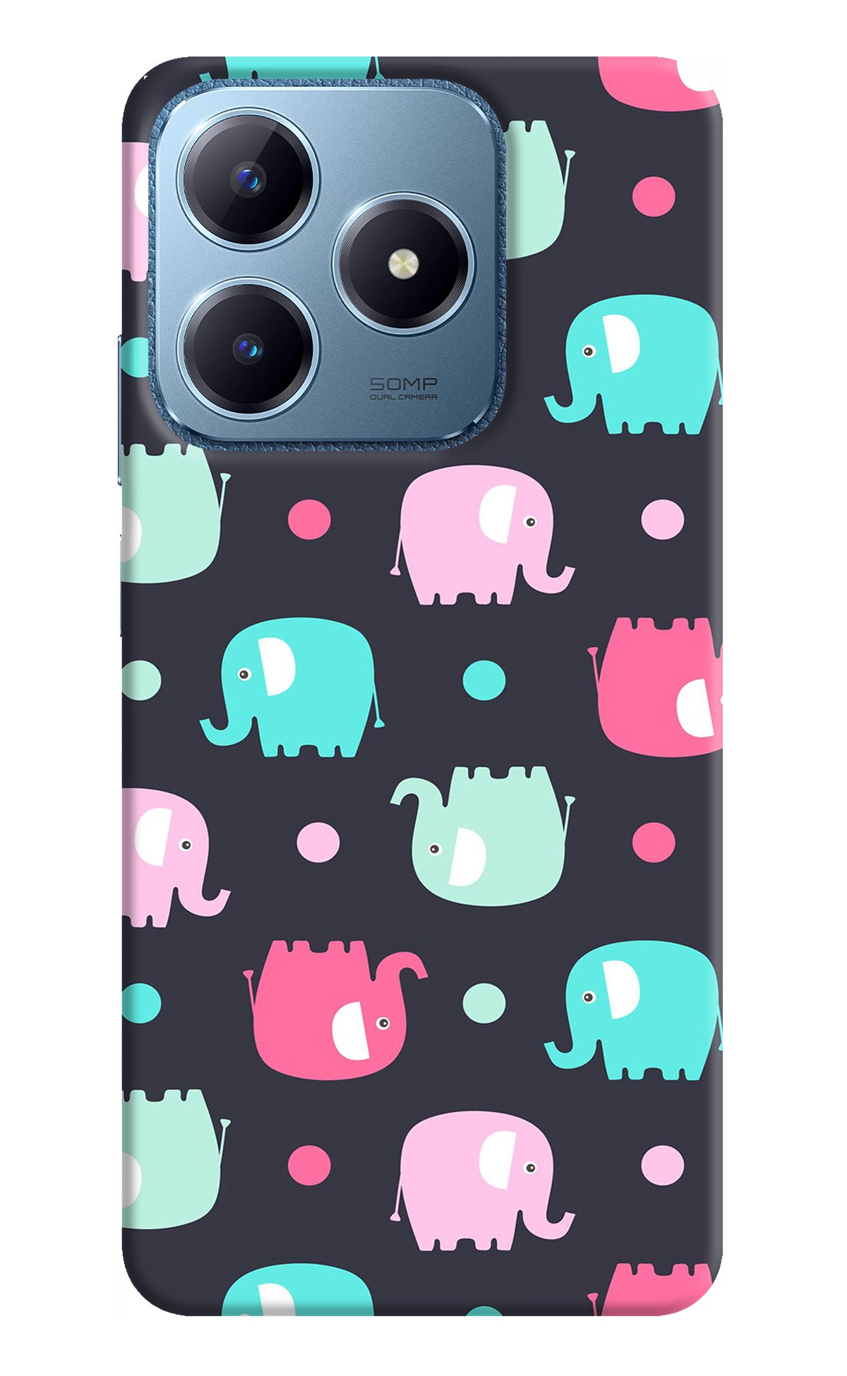 Elephants Realme C63 Back Cover