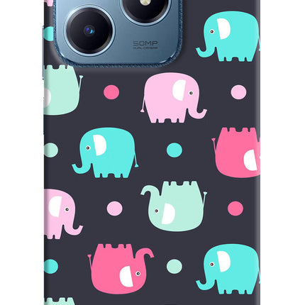Elephants Realme C63 Hard Case Back Cover by Casekaro