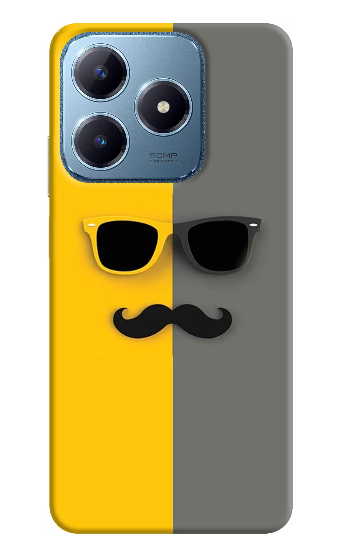 Sunglasses with Mustache Realme C63 Hard Case Back Cover by Casekaro