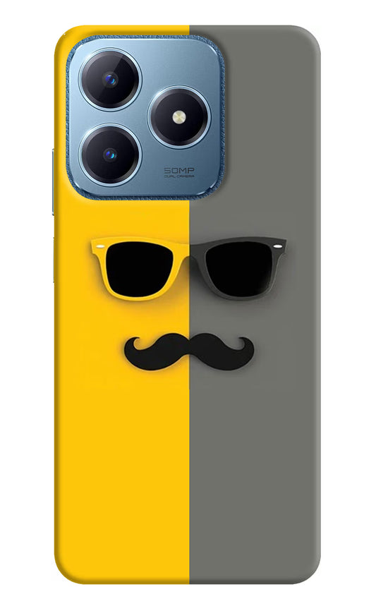Sunglasses with Mustache Realme C63 Hard Case Back Cover by Casekaro