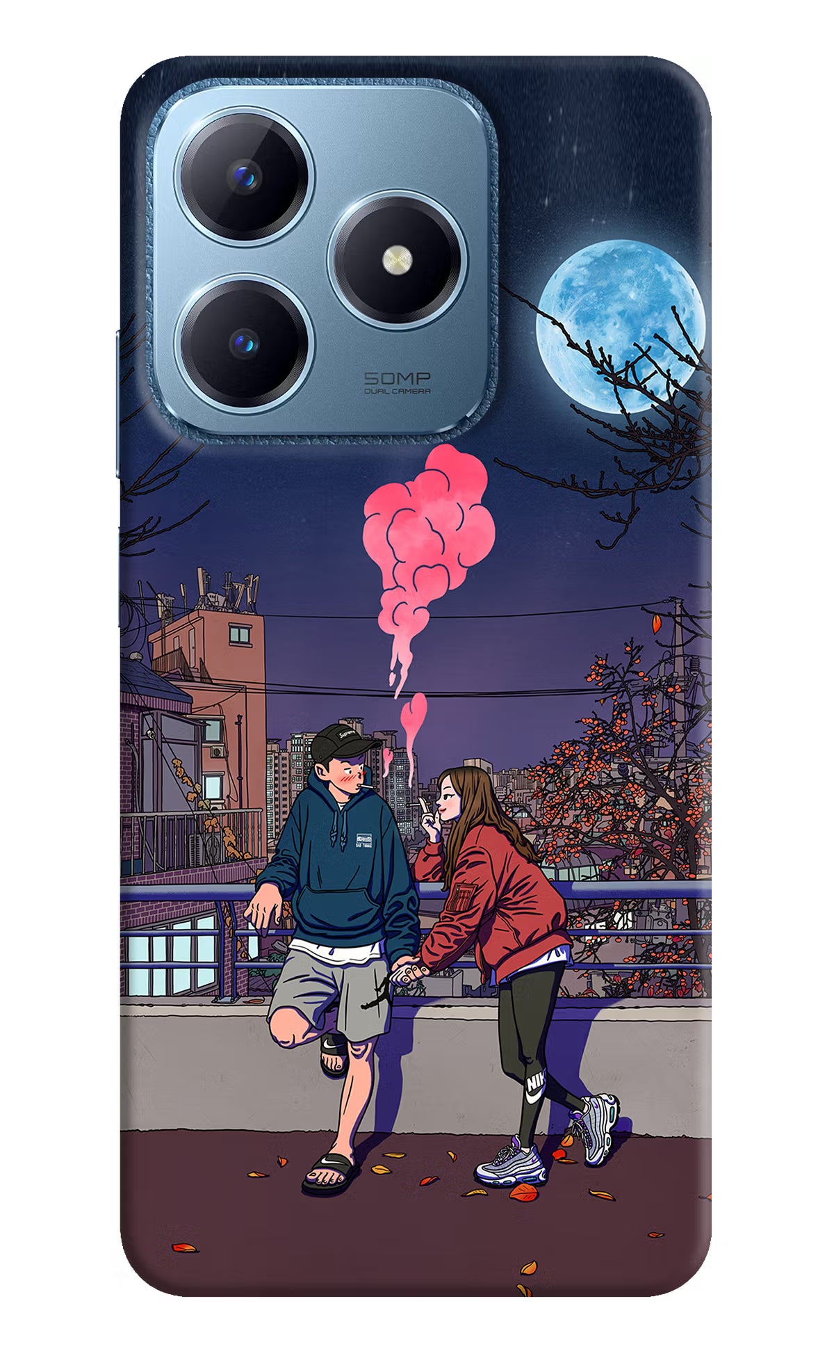 Chilling Couple Realme C63 Hard Case Back Cover by Casekaro