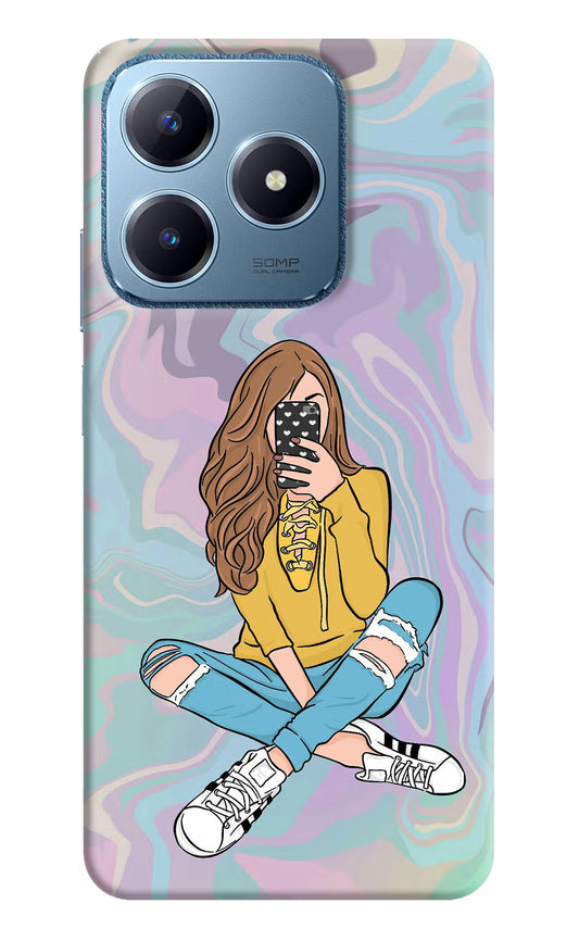 Selfie Girl Realme C63 Hard Case Back Cover by Casekaro