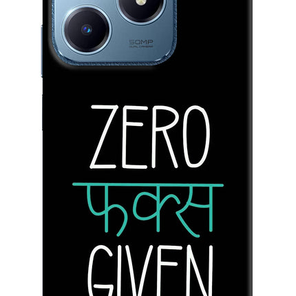 Zero Fucks Given Realme C63 Hard Case Back Cover by Casekaro