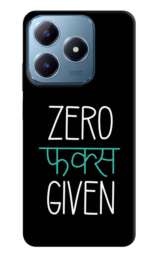 Zero Fucks Given Realme C63 Hard Case Back Cover by Casekaro
