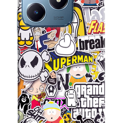 Sticker Bomb Realme C63 Hard Case Back Cover by Casekaro