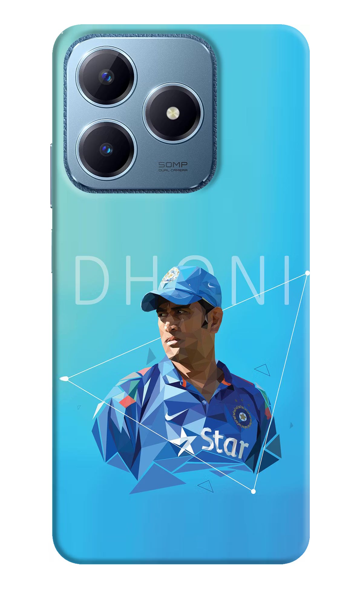 Dhoni Artwork Realme C63 Hard Case Back Cover by Casekaro