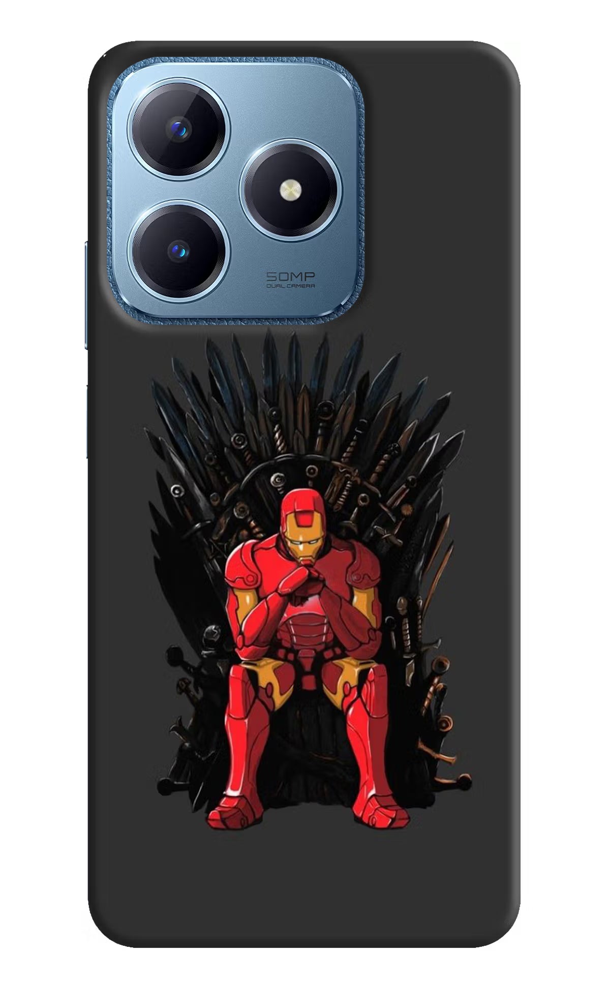 Ironman Throne Realme C63 Hard Case Back Cover by Casekaro