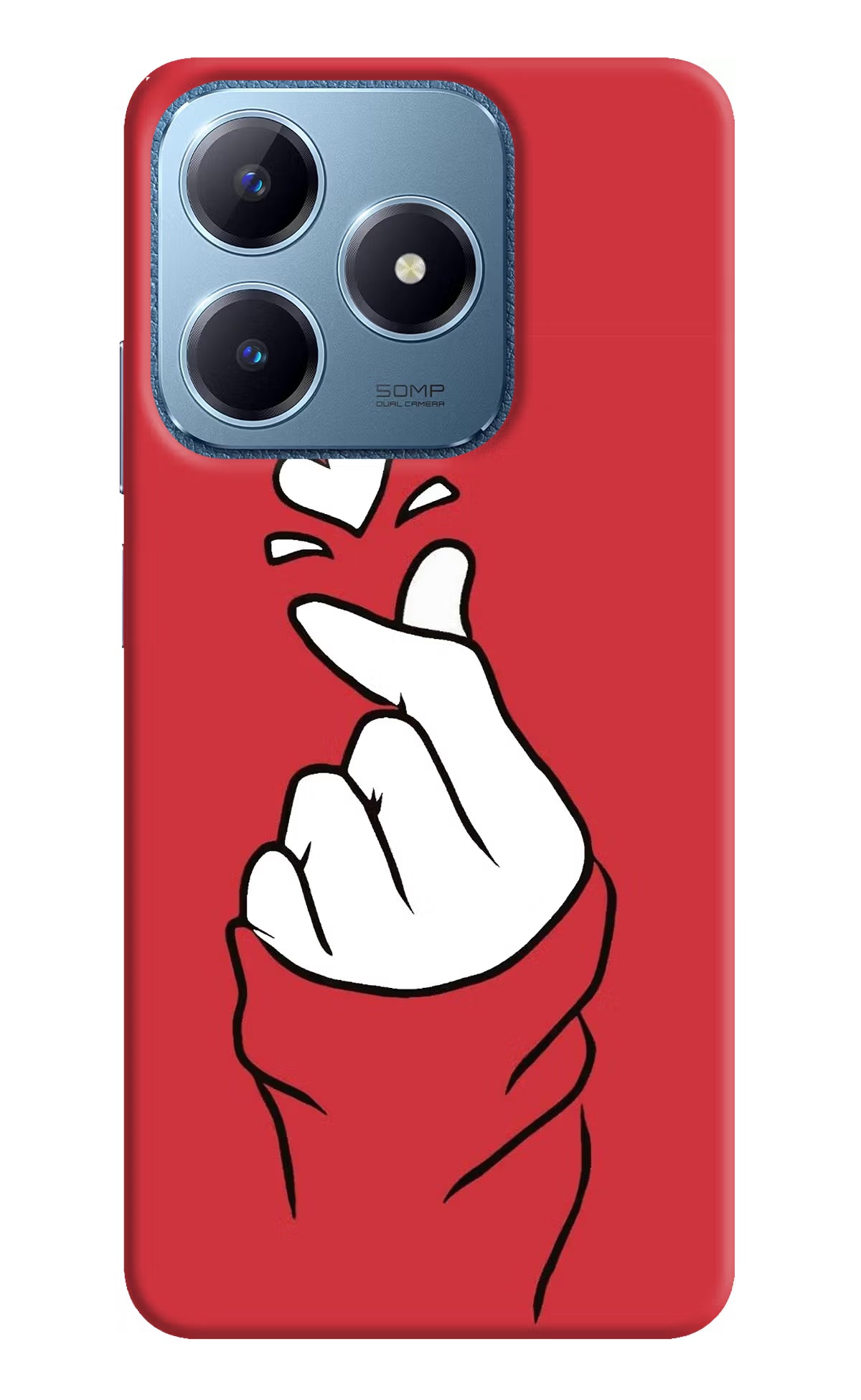 Korean Love Sign Realme C63 Hard Case Back Cover by Casekaro