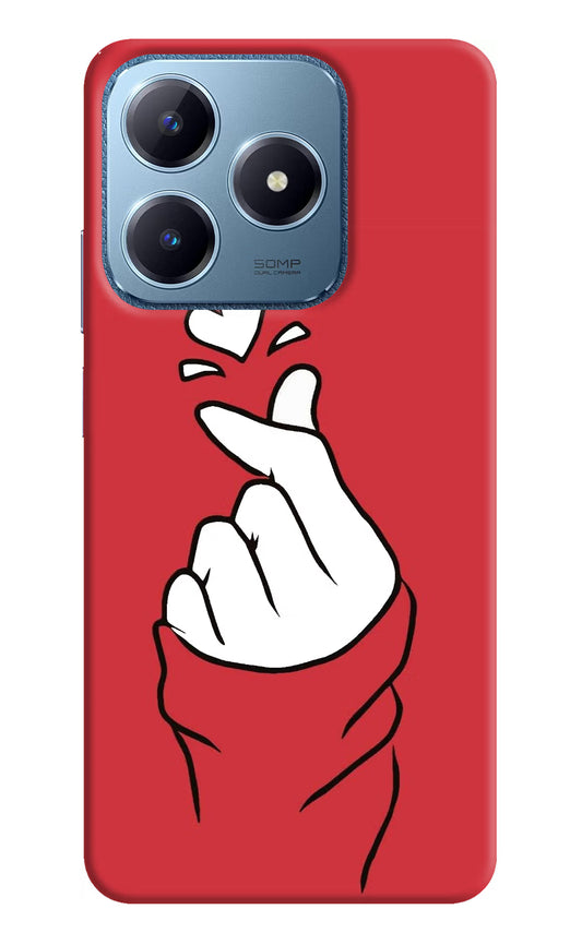 Korean Love Sign Realme C63 Hard Case Back Cover by Casekaro
