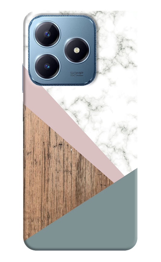 Marble wood Abstract Realme C63 Hard Case Back Cover by Casekaro
