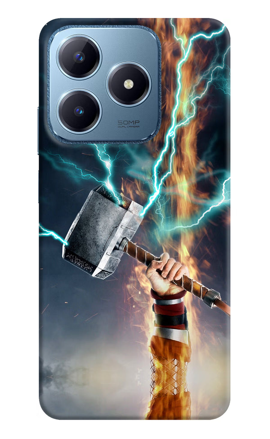 Thor Hammer Mjolnir Realme C63 Back Cover, Hard case