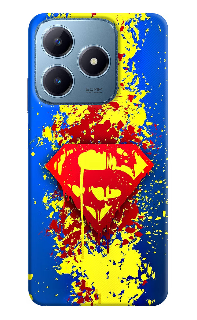 Superman logo Realme C63 Hard Case Back Cover by Casekaro