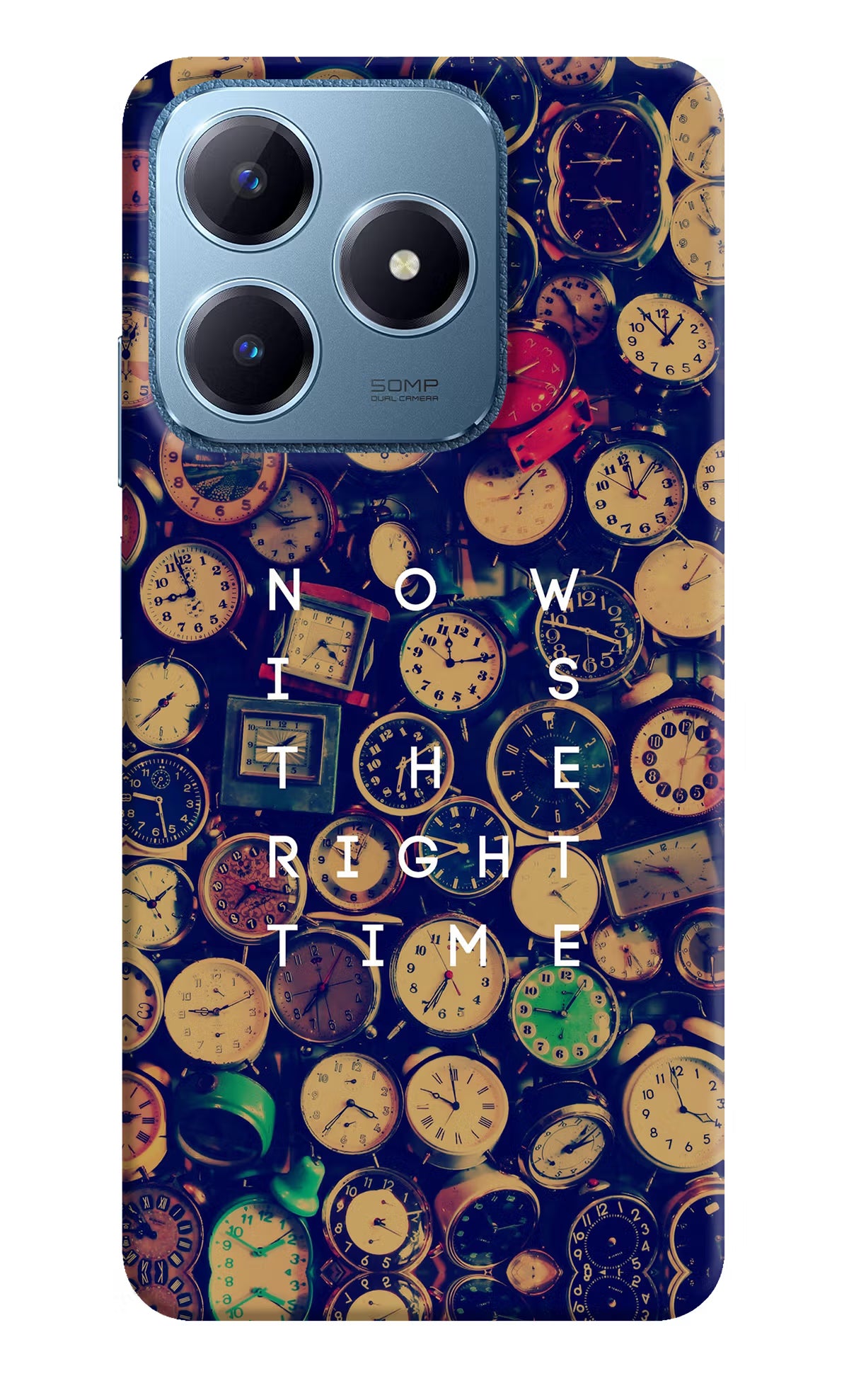Now is the Right Time Quote Realme C63 Hard Case Back Cover by Casekaro