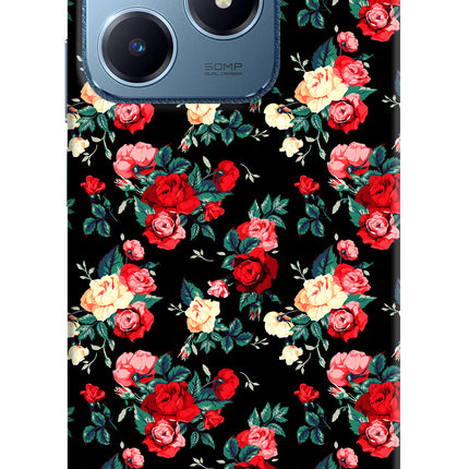 Rose Pattern Realme C63 Hard Case Back Cover by Casekaro