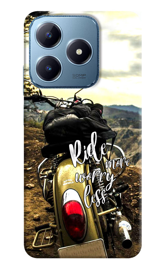 Ride More Worry Less Realme C63 Hard Case Back Cover by Casekaro