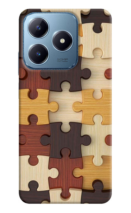 Wooden Puzzle Realme C63 Hard Case Back Cover by Casekaro