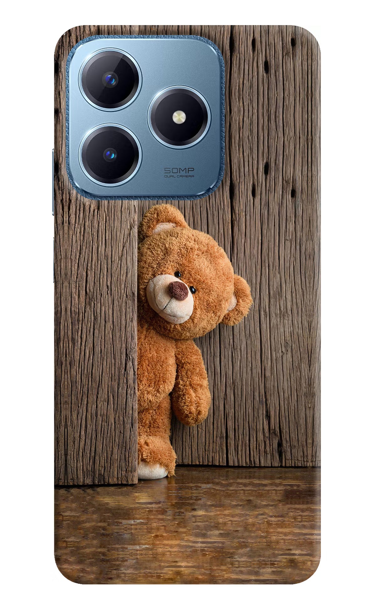Teddy Wooden Realme C63 Hard Case Back Cover by Casekaro