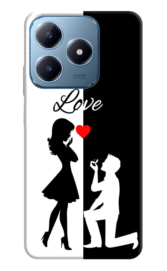 Love Propose Black And White Realme C63 Back Cover