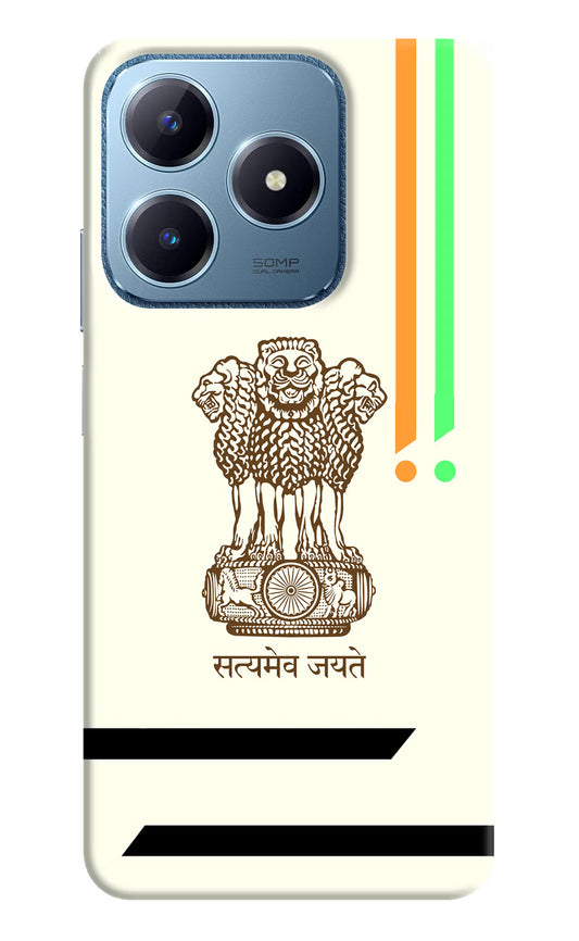 Satyamev Jayate Brown Logo Realme C63 Hard Case Back Cover by Casekaro