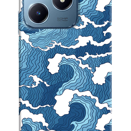Blue Waves Realme C63 Hard Case Back Cover by Casekaro