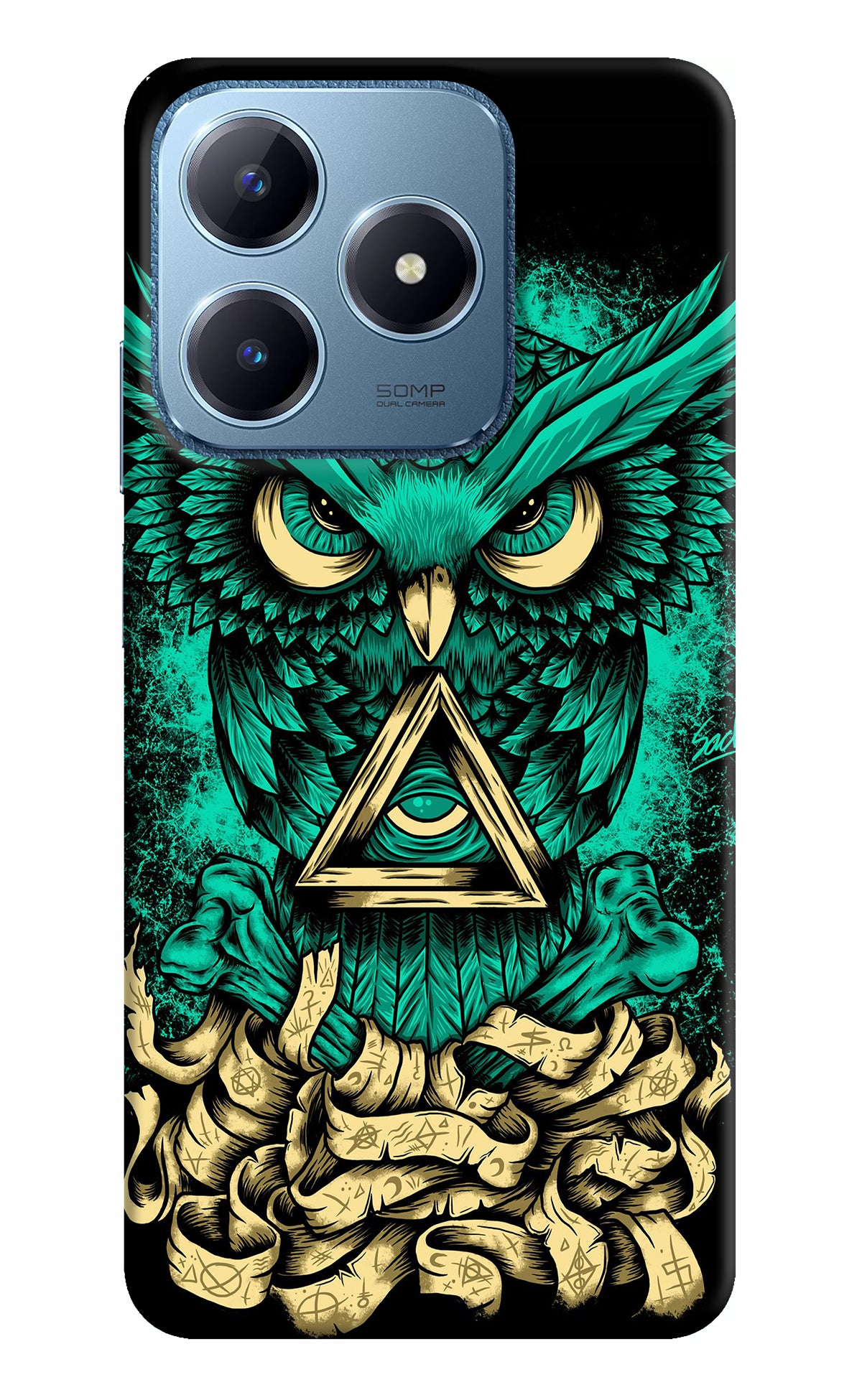 Green Owl Realme C63 Back Cover