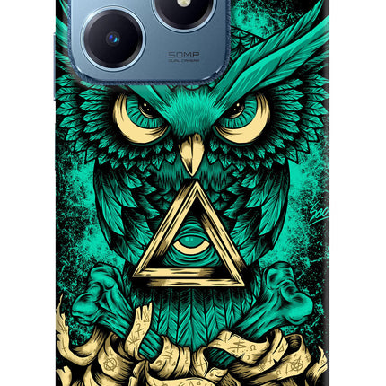 Green Owl Realme C63 Hard Case Back Cover by Casekaro