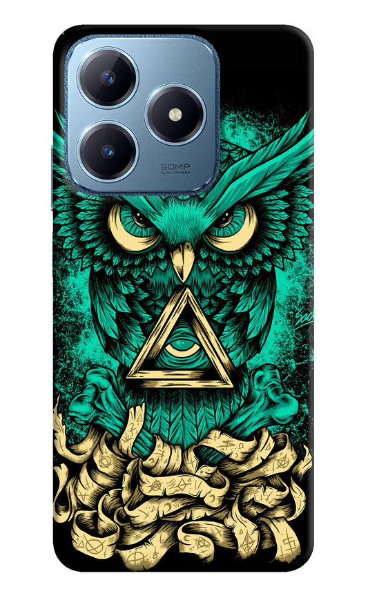 Green Owl Realme C63 Hard Case Back Cover by Casekaro