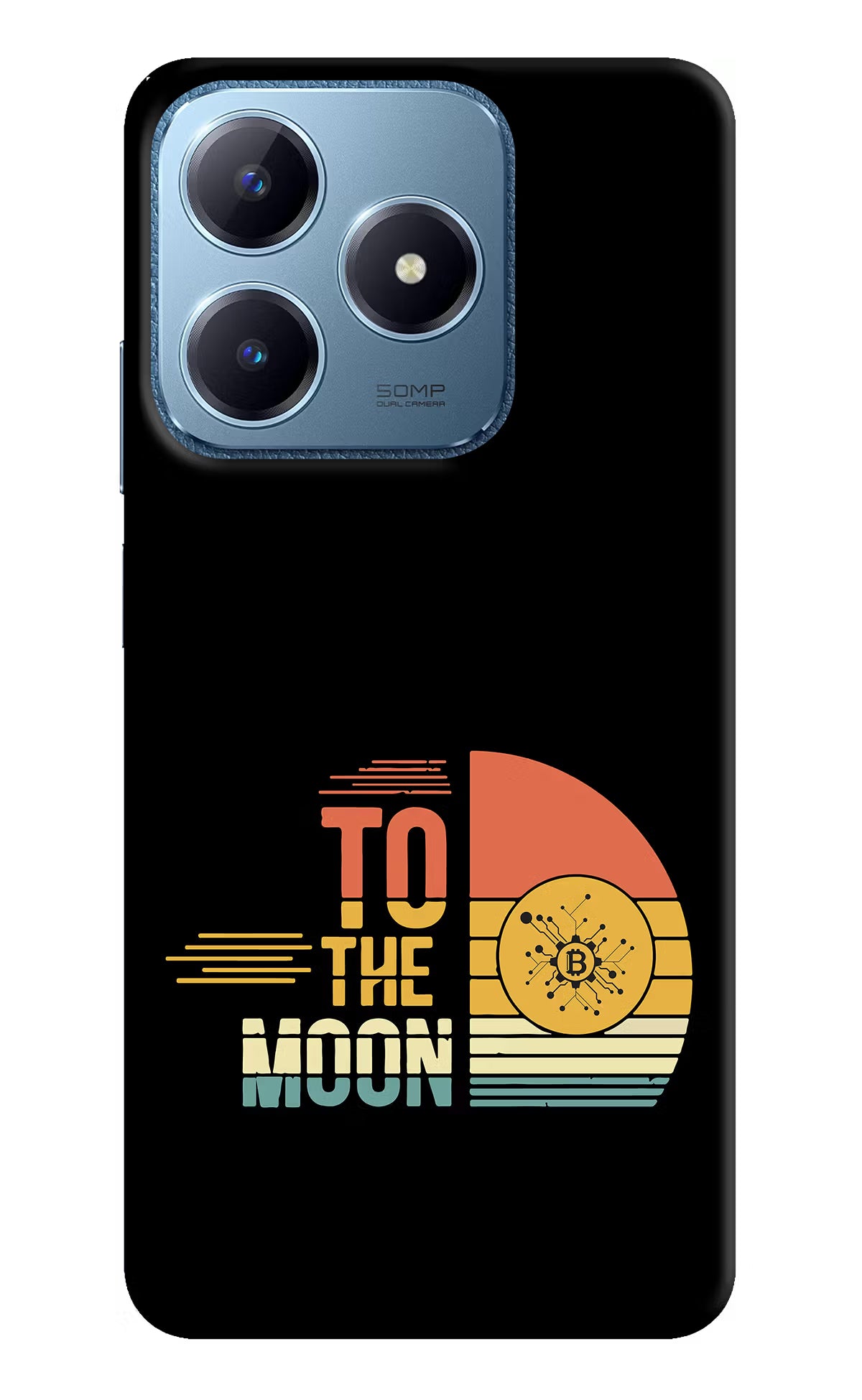 To the Moon Realme C63 Hard Case Back Cover by Casekaro