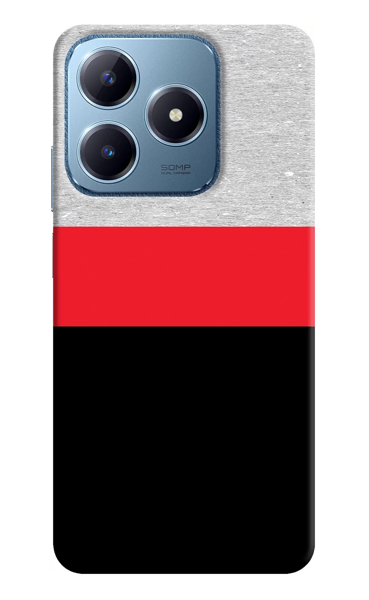 Tri Color Pattern Realme C63 Hard Case Back Cover by Casekaro