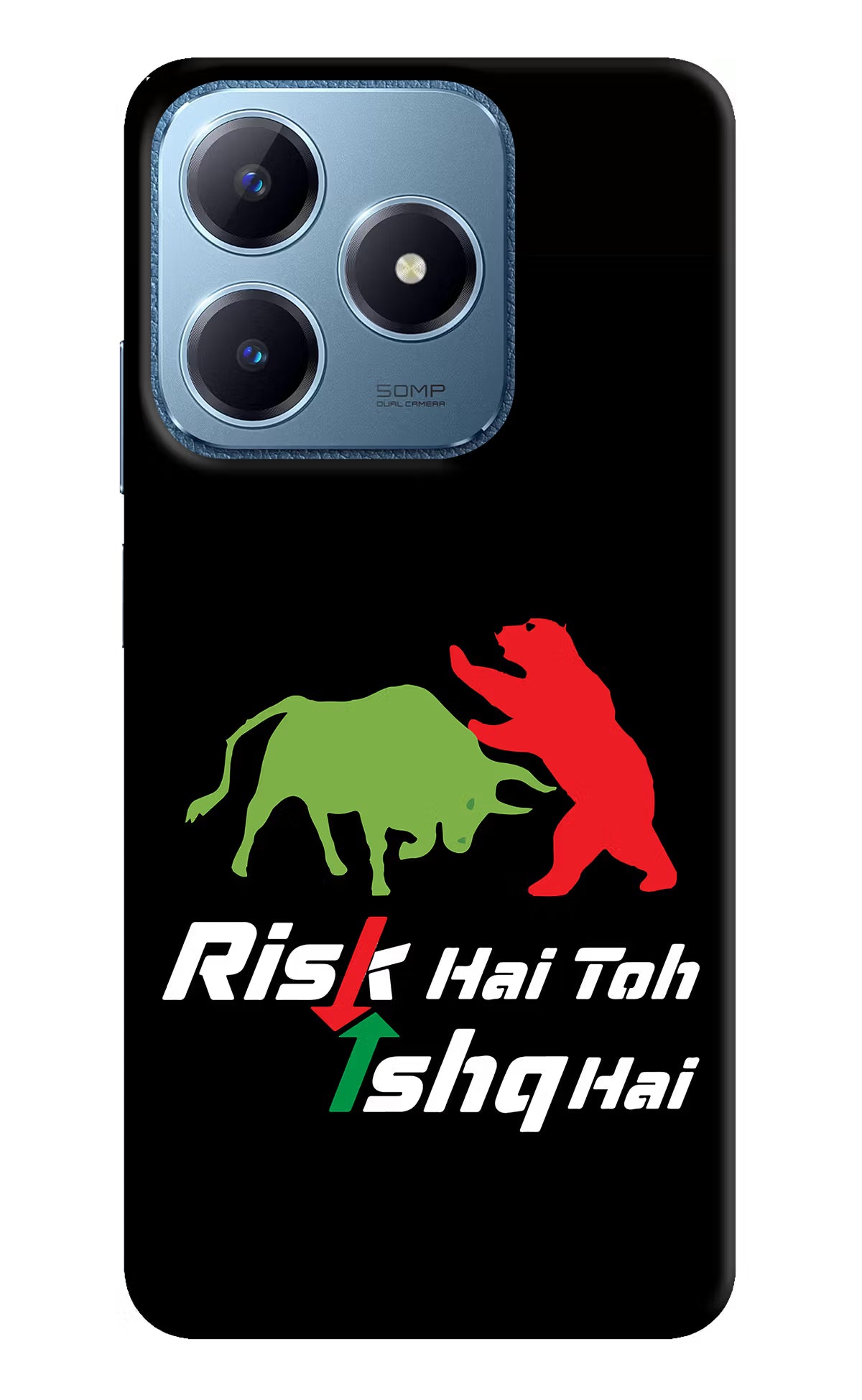 Risk Hai Toh Ishq Hai Realme C63 Hard Case Back Cover by Casekaro
