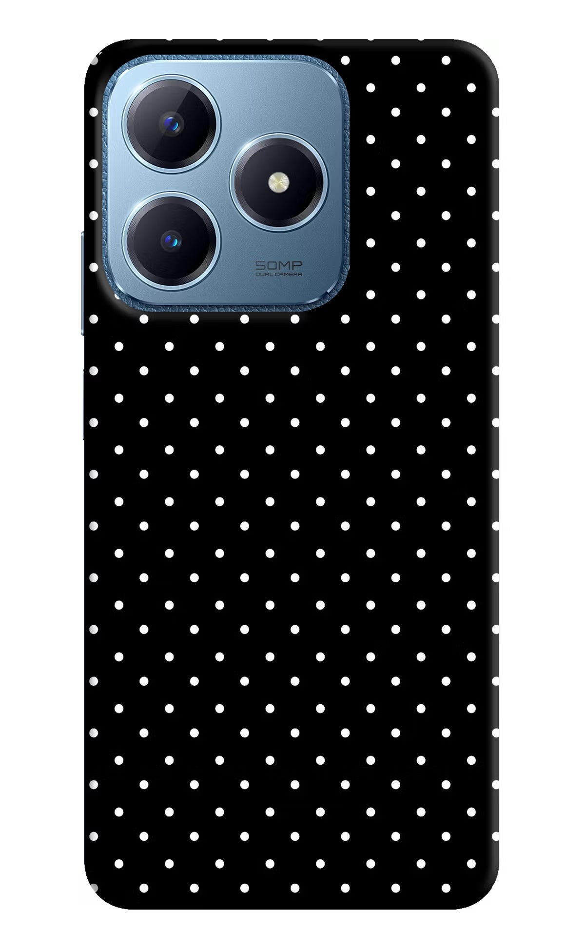 White Dots Realme C63 Hard Case Back Cover by Casekaro