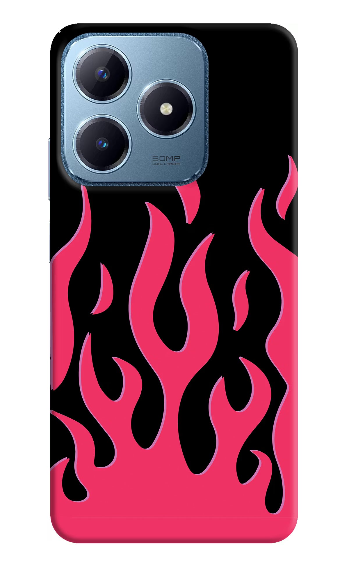 Fire Flames Realme C63 Hard Case Back Cover by Casekaro