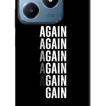 Again Again Gain Realme C63 Hard Case Back Cover by Casekaro