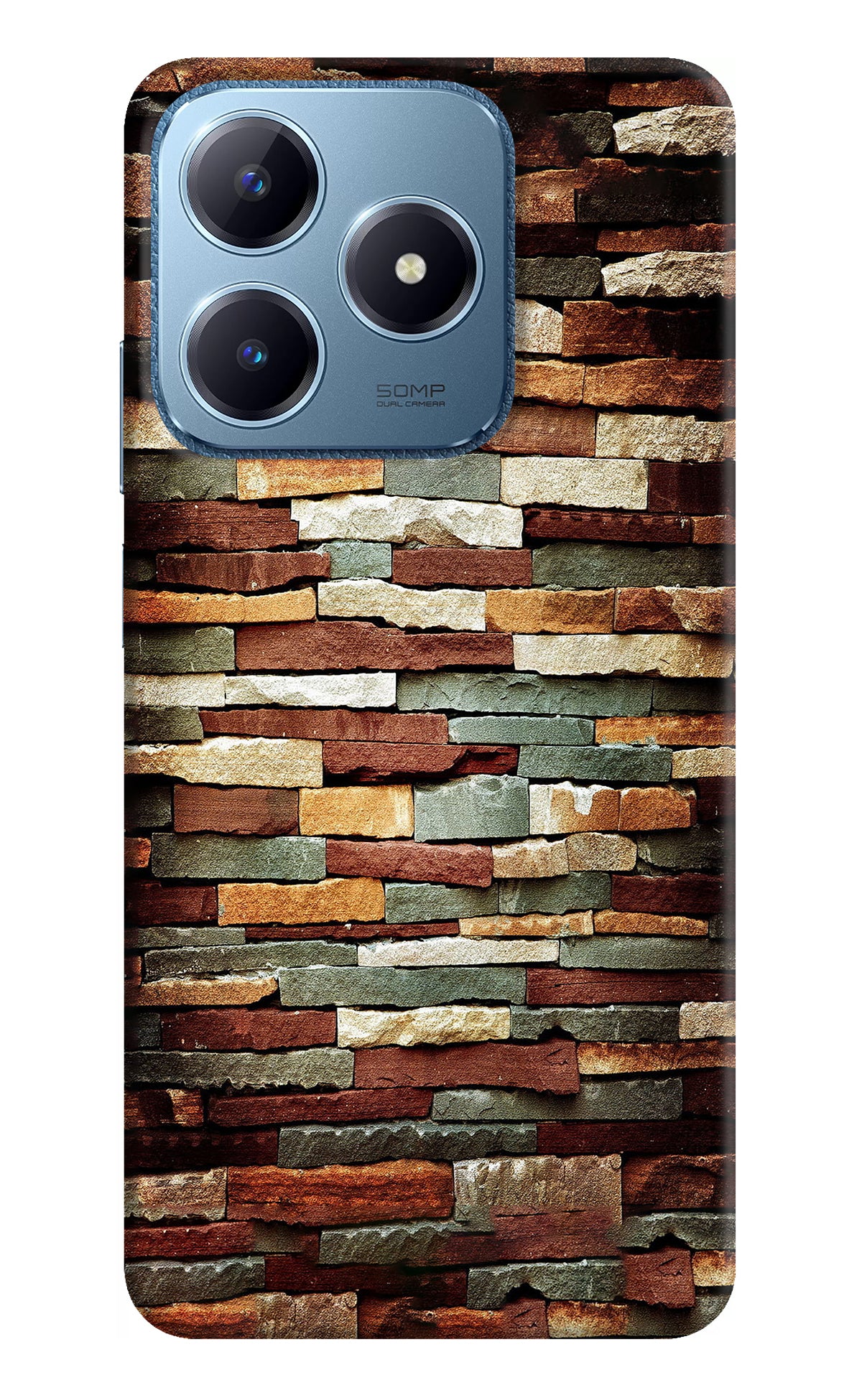 Bricks Pattern Realme C63 Back Cover