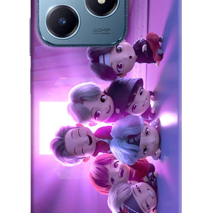 BTS Chibi Realme C63 Hard Case Back Cover by Casekaro