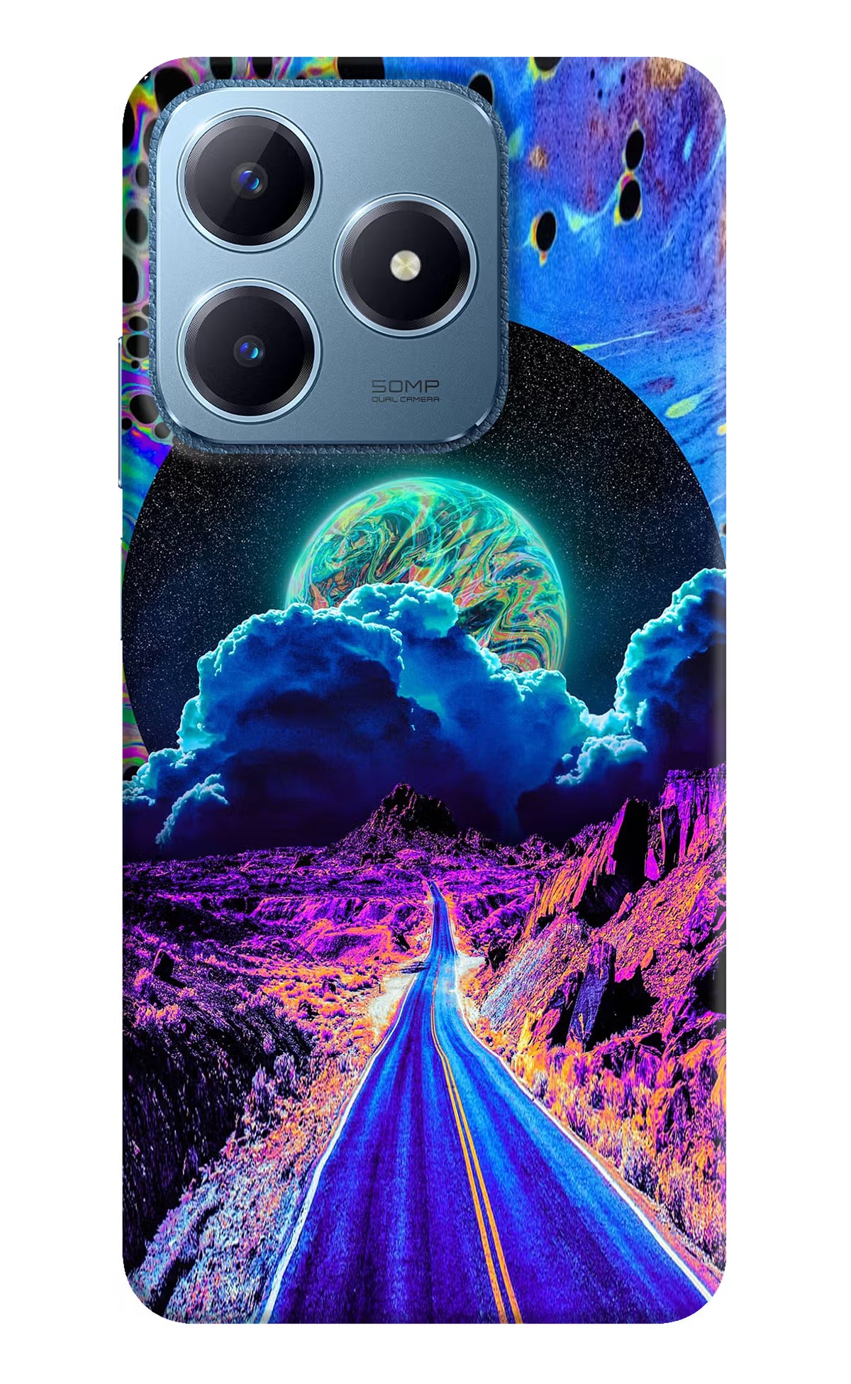 Psychedelic Painting Realme C63 Hard Case Back Cover by Casekaro