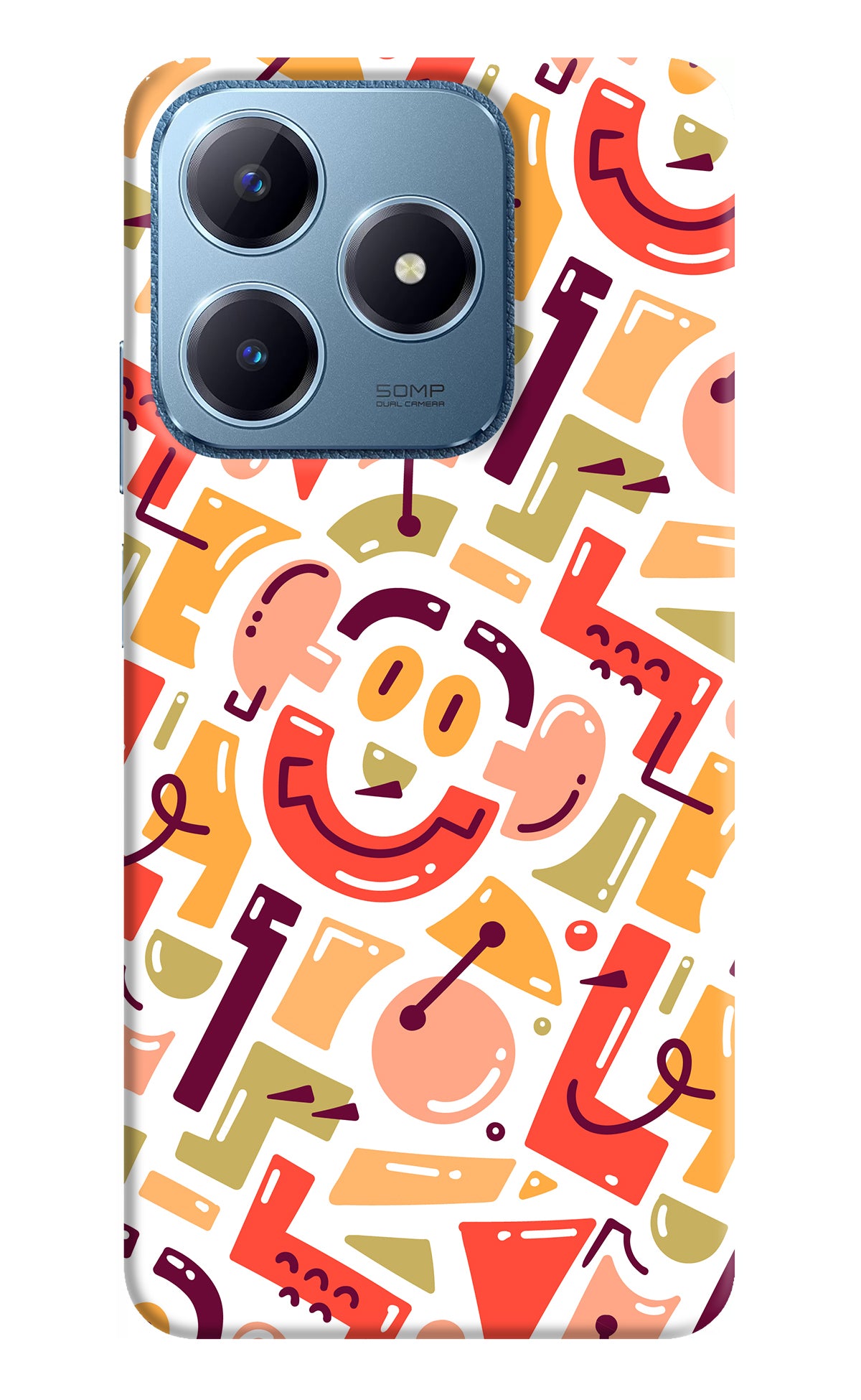 Doodle Pattern Realme C63 Back Cover