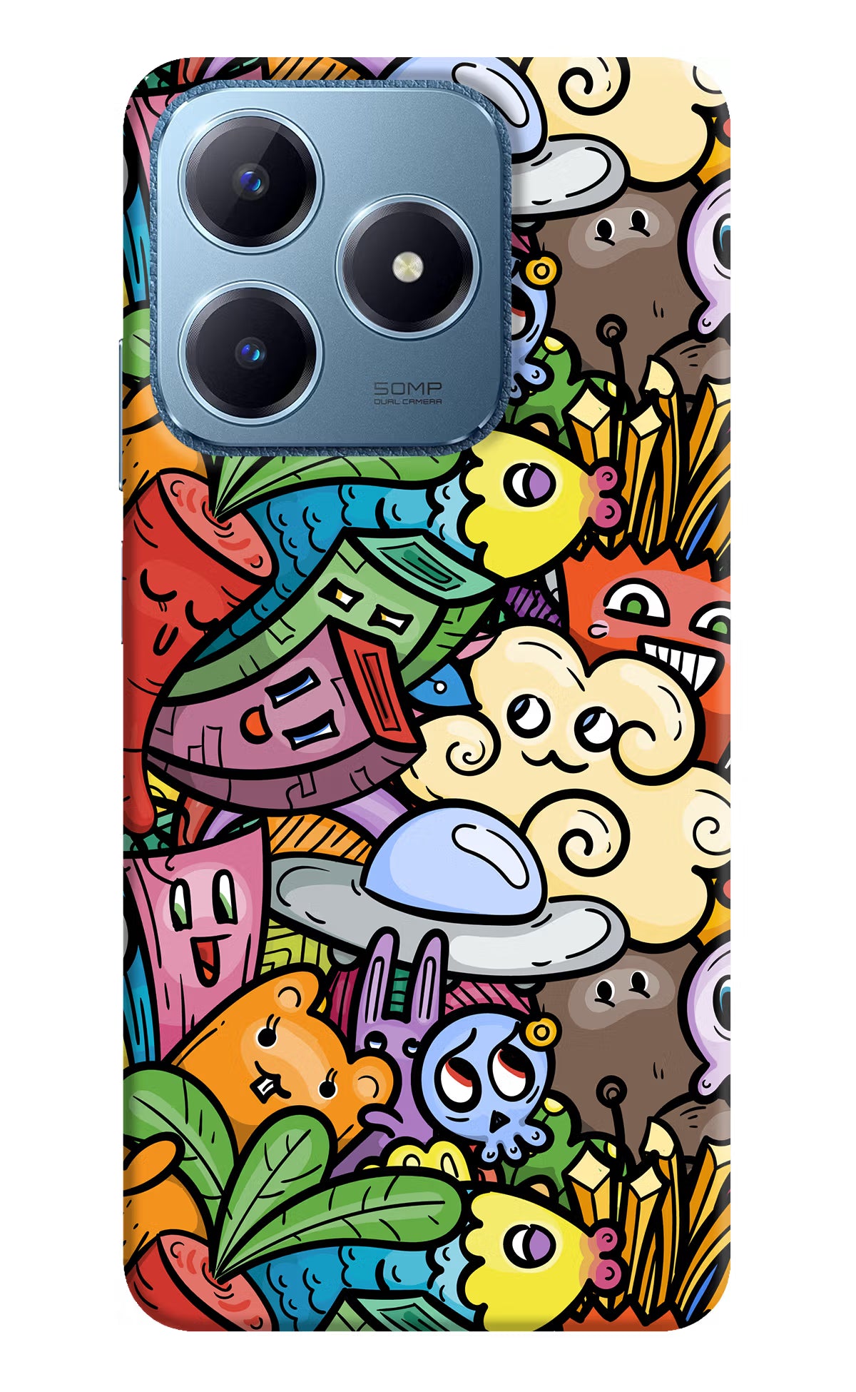 Veggie Doodle Realme C63 Hard Case Back Cover by Casekaro
