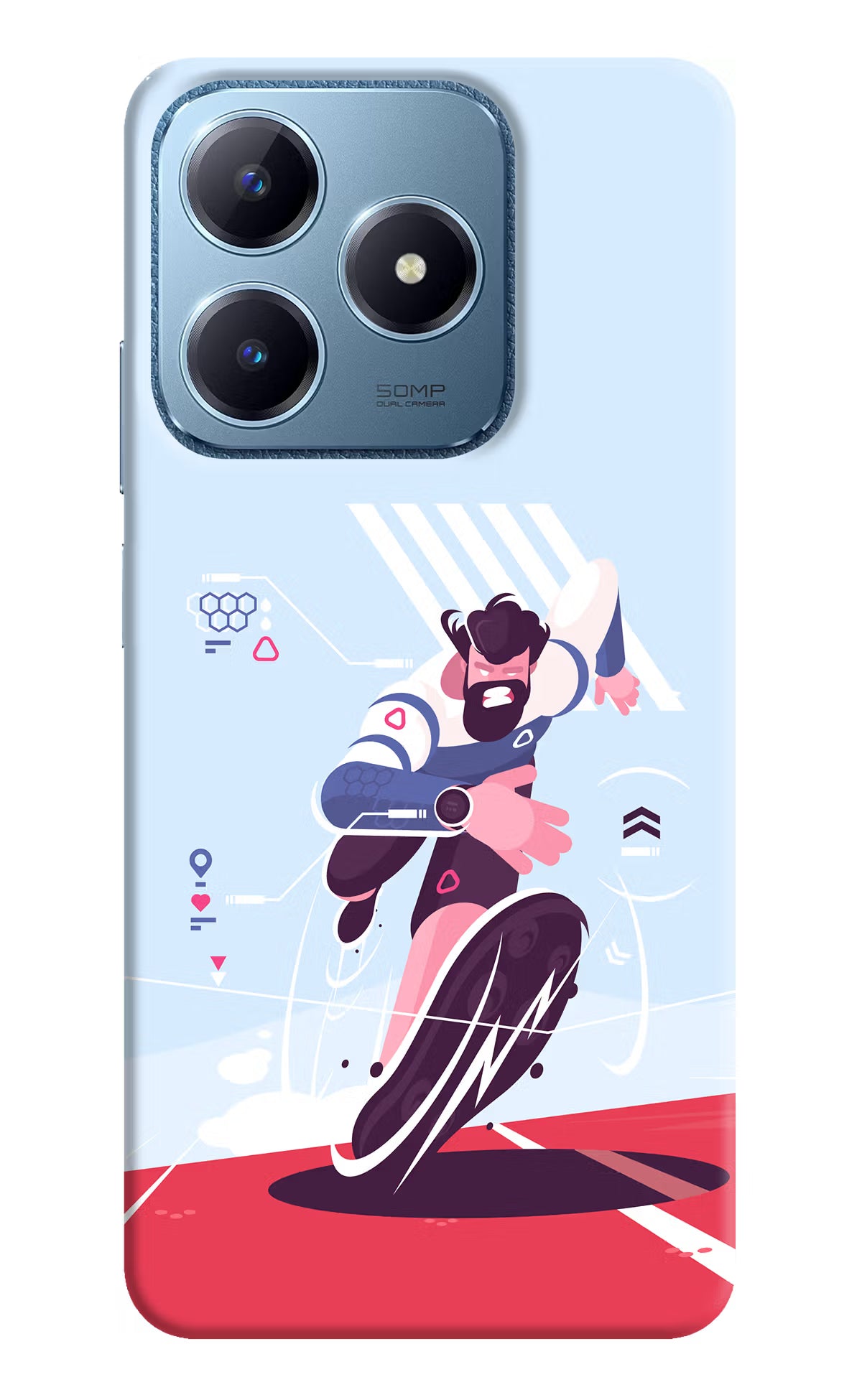 Run Pro Realme C63 Hard Case Back Cover by Casekaro