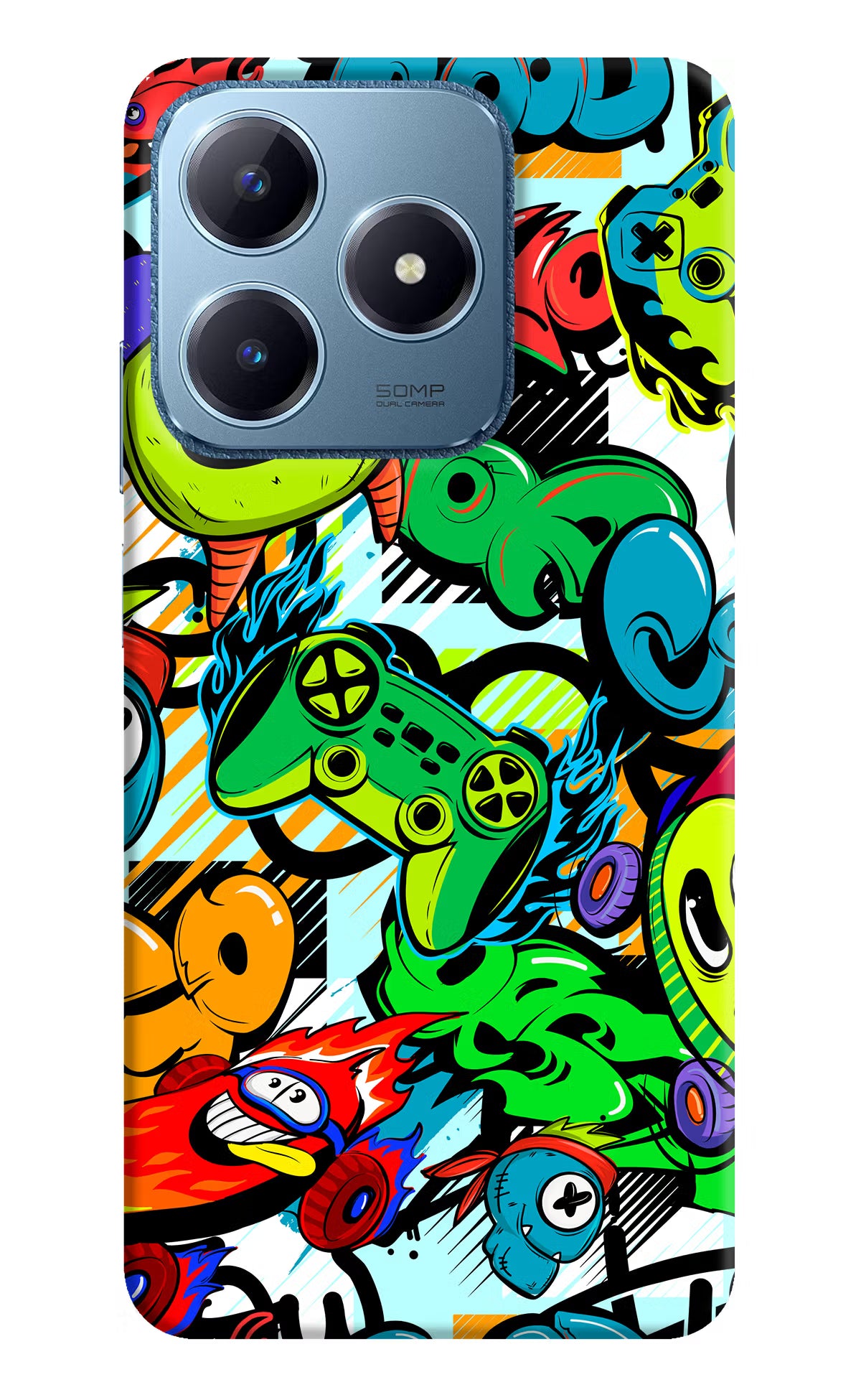 Game Doodle Realme C63 Hard Case Back Cover by Casekaro